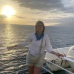 Rosa Maria Leticia en el ferry Santo Antao-Sao Vicente